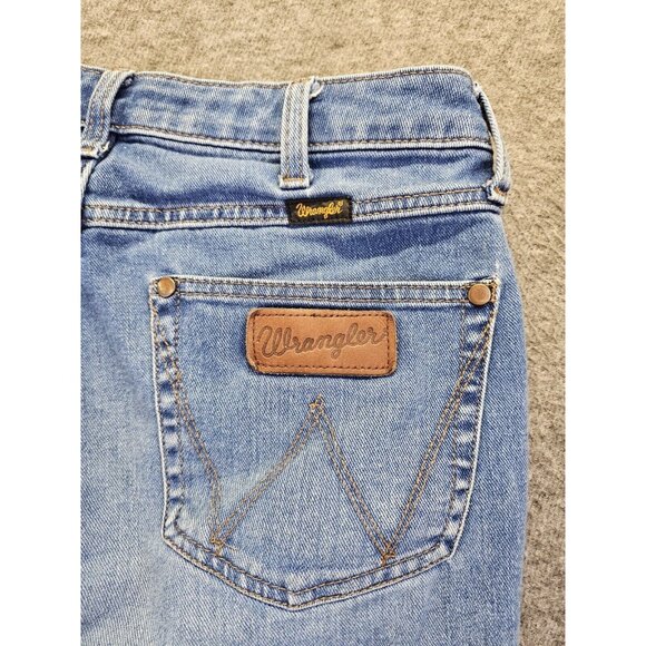 Wrangler Retro Jeans Womens Size 28x32 High Rise Trouser Boot Medium Wash - Picture 3 of 12